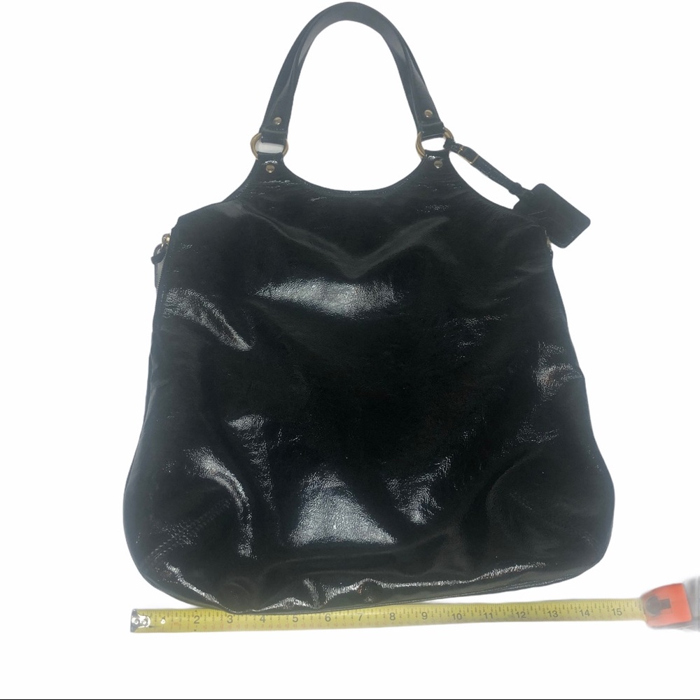 YSL Black Patent Leather Large Tribute Bag - Picture 5 of 16